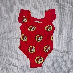 Kids Red One Piece Swimwear